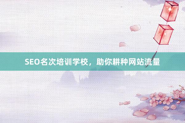 SEO名次培训学校，助你耕种网站流量